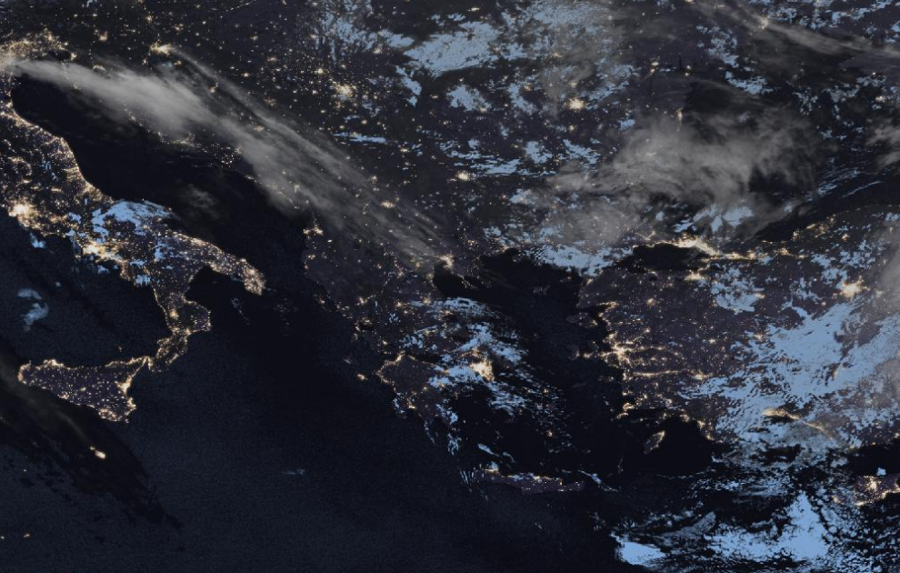 Τελευταία δορυφορική εικόνα νεφοκάλυψης