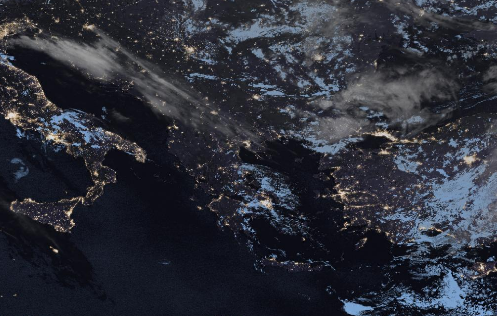 Τελευταία δορυφορική εικόνα νεφοκάλυψης