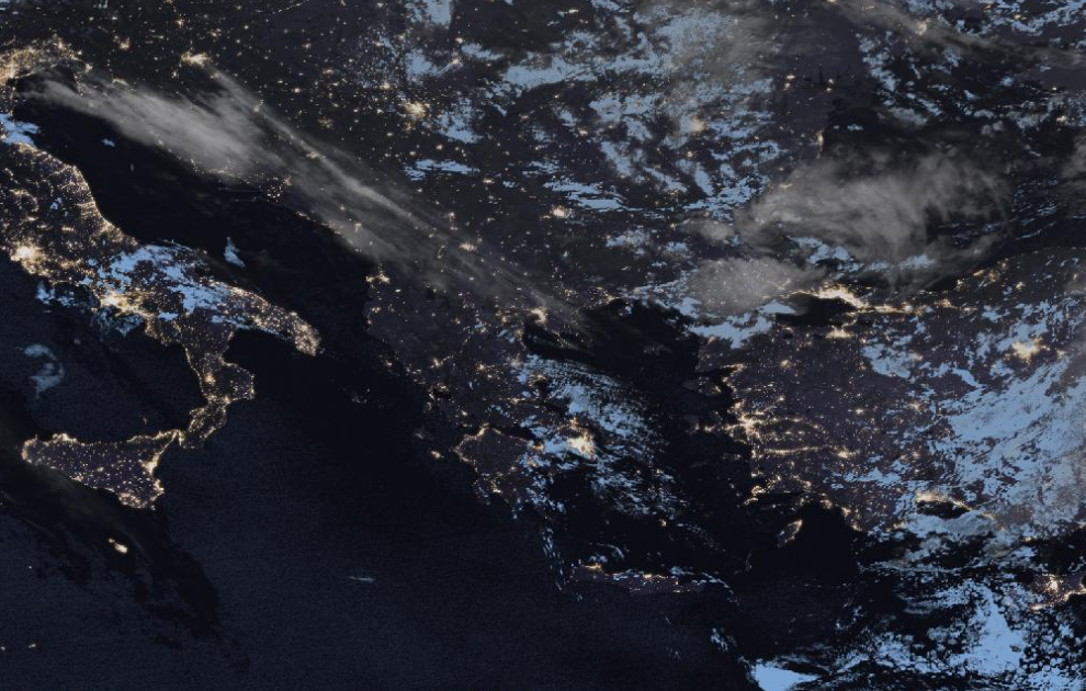 Τελευταία δορυφορική εικόνα νεφοκάλυψης