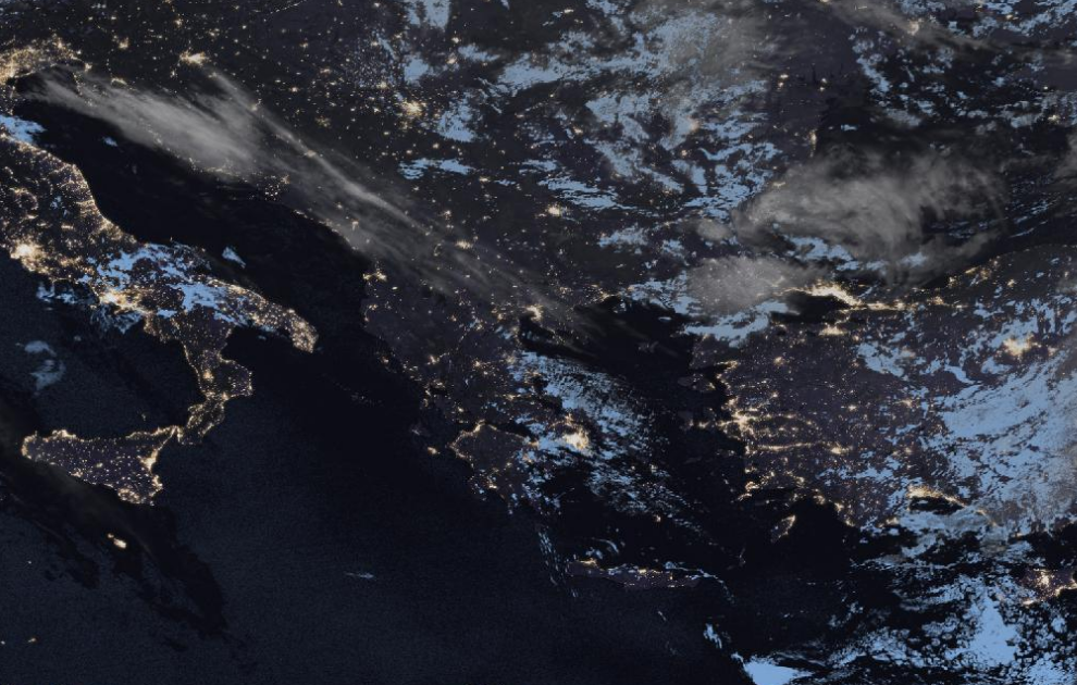 Τελευταία δορυφορική εικόνα νεφοκάλυψης