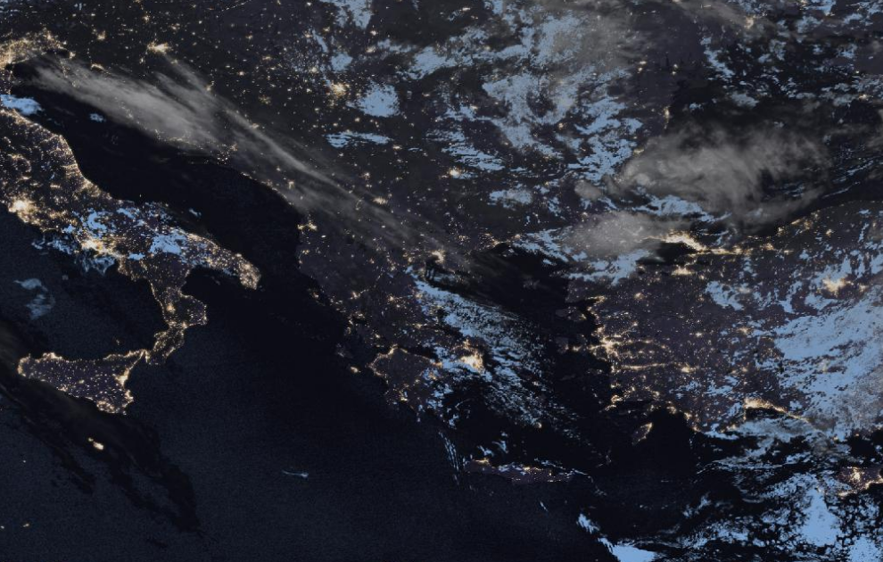 Τελευταία δορυφορική εικόνα νεφοκάλυψης