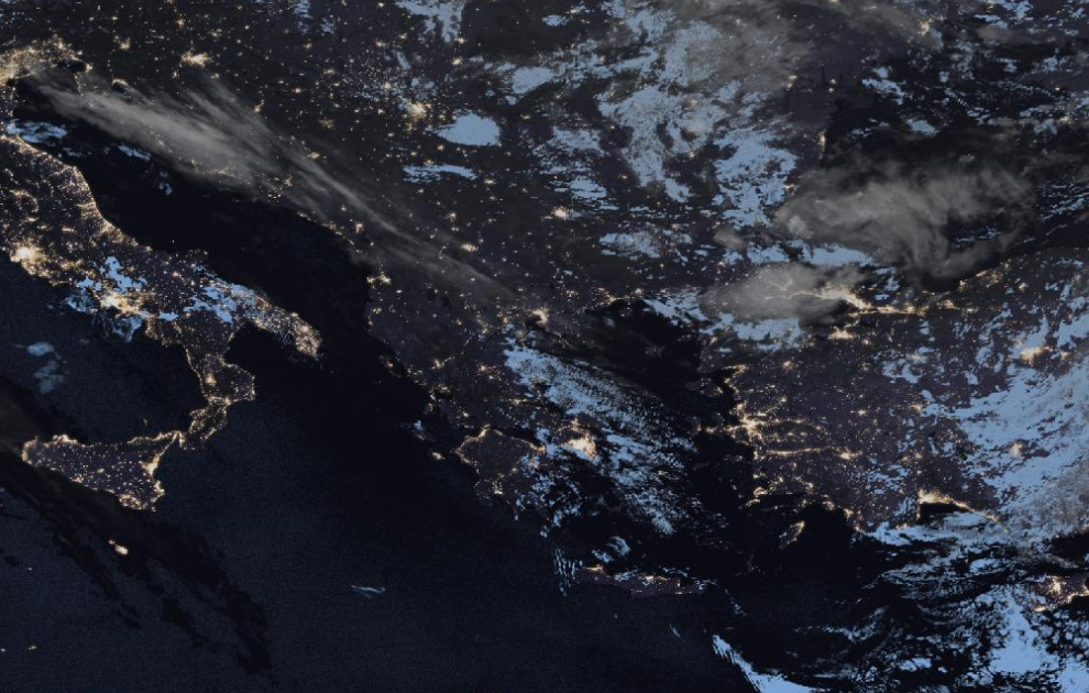 Τελευταία δορυφορική εικόνα νεφοκάλυψης