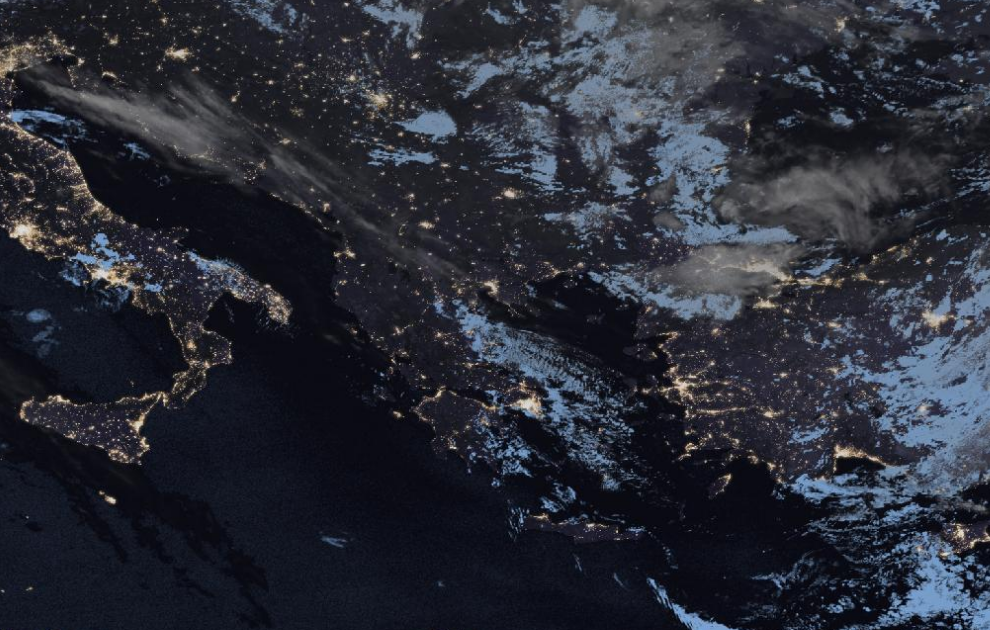 Τελευταία δορυφορική εικόνα νεφοκάλυψης