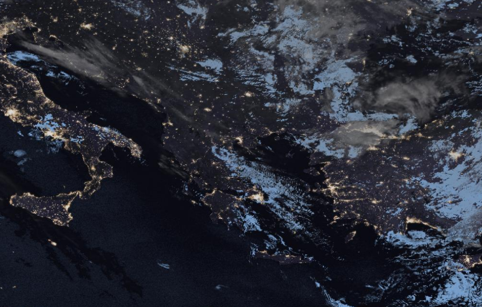 Τελευταία δορυφορική εικόνα νεφοκάλυψης