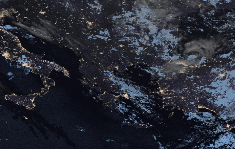 Τελευταία δορυφορική εικόνα νεφοκάλυψης