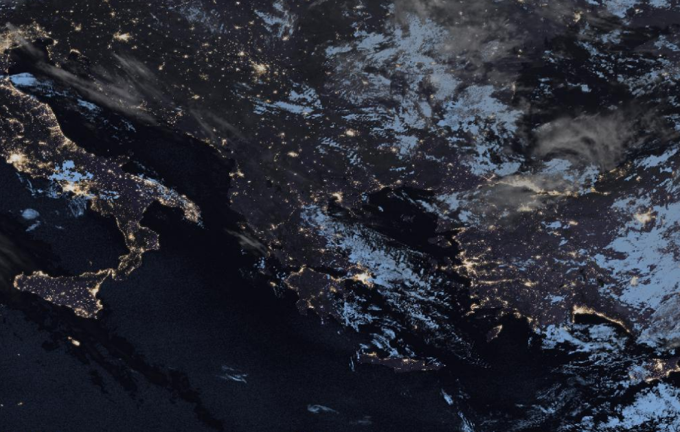 Τελευταία δορυφορική εικόνα νεφοκάλυψης