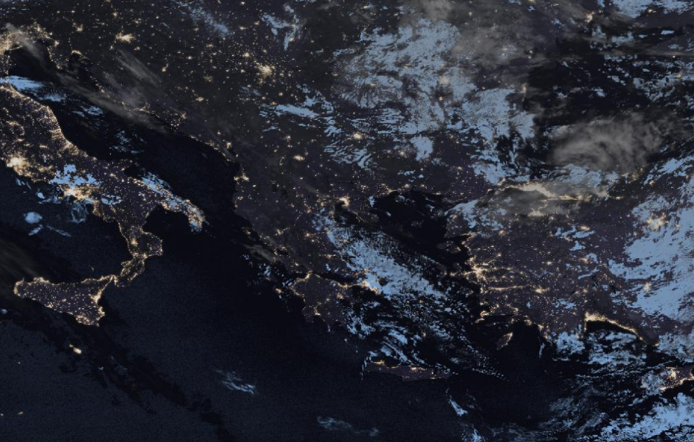 Τελευταία δορυφορική εικόνα νεφοκάλυψης