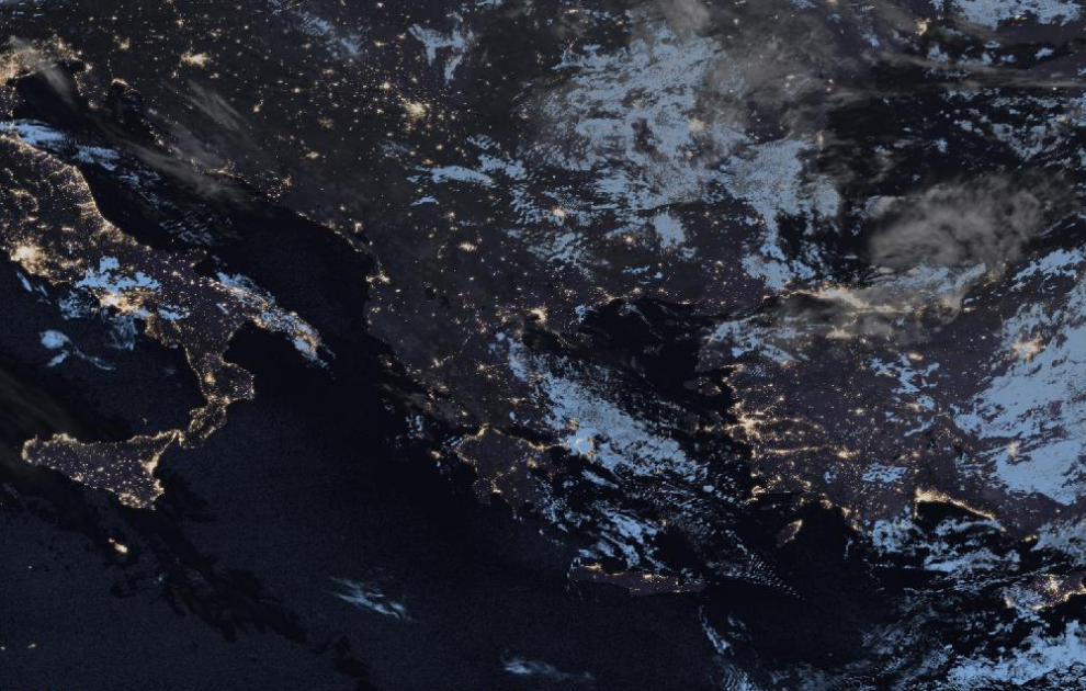 Τελευταία δορυφορική εικόνα νεφοκάλυψης