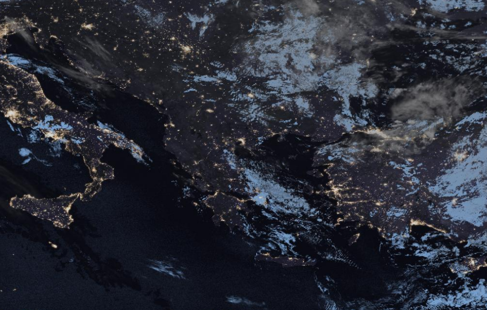 Τελευταία δορυφορική εικόνα νεφοκάλυψης