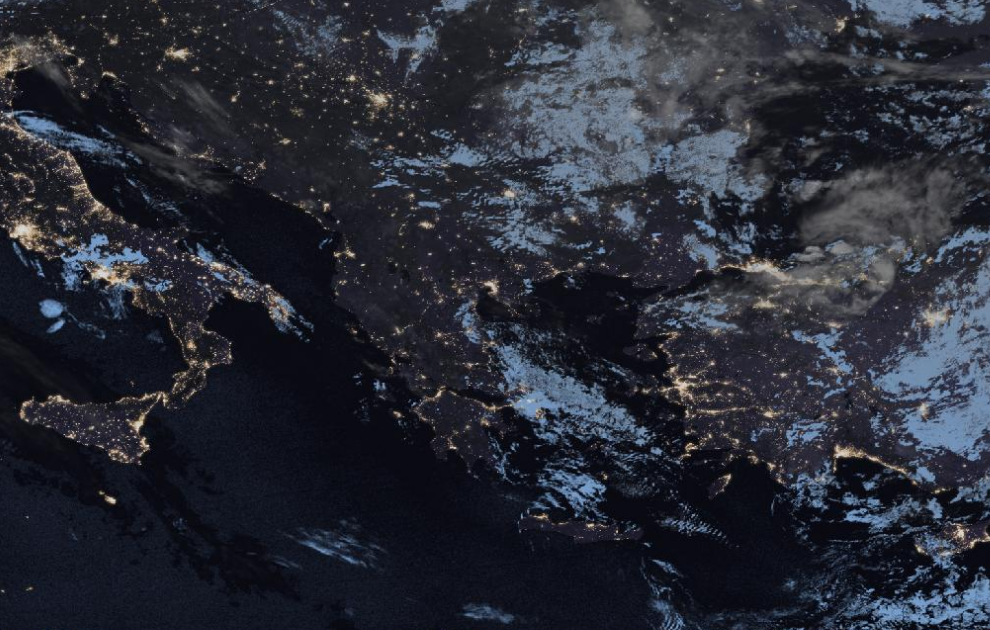 Τελευταία δορυφορική εικόνα νεφοκάλυψης