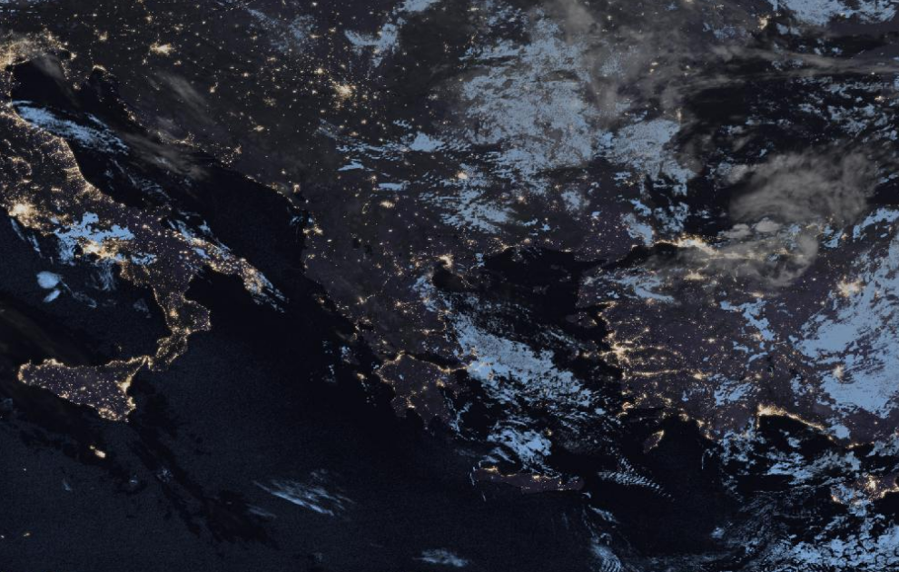 Τελευταία δορυφορική εικόνα νεφοκάλυψης