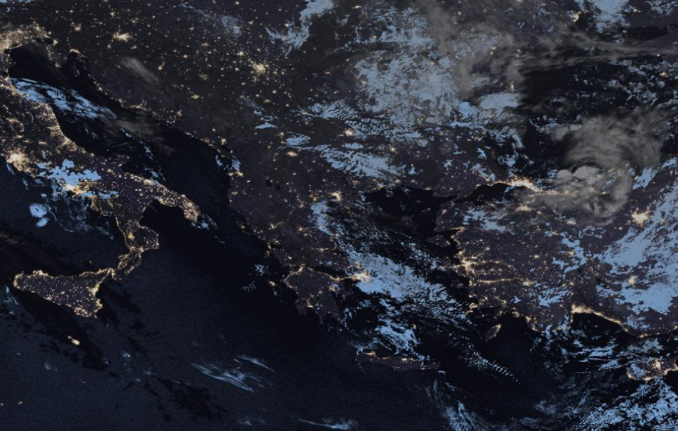 Τελευταία δορυφορική εικόνα νεφοκάλυψης