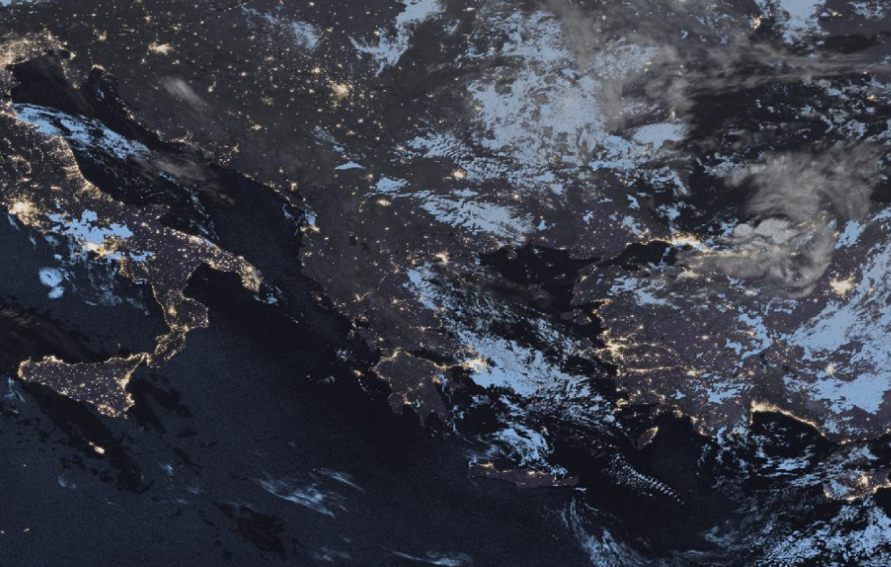 Τελευταία δορυφορική εικόνα νεφοκάλυψης