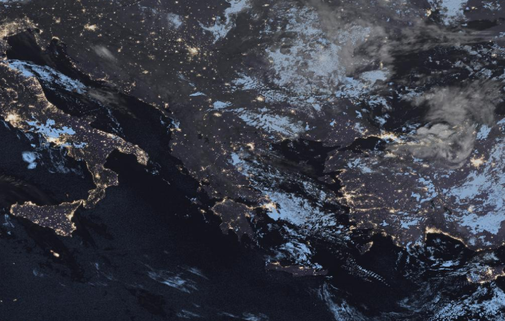 Τελευταία δορυφορική εικόνα νεφοκάλυψης