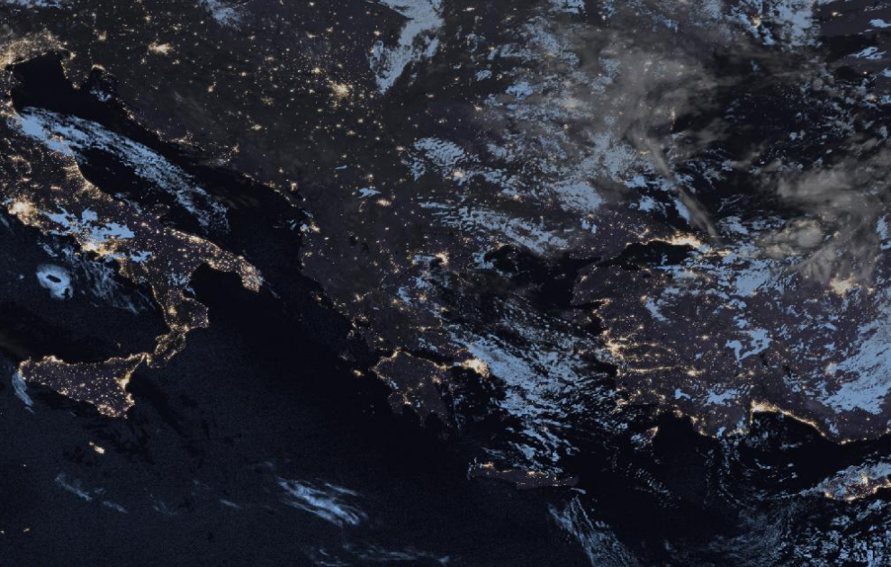 Τελευταία δορυφορική εικόνα νεφοκάλυψης