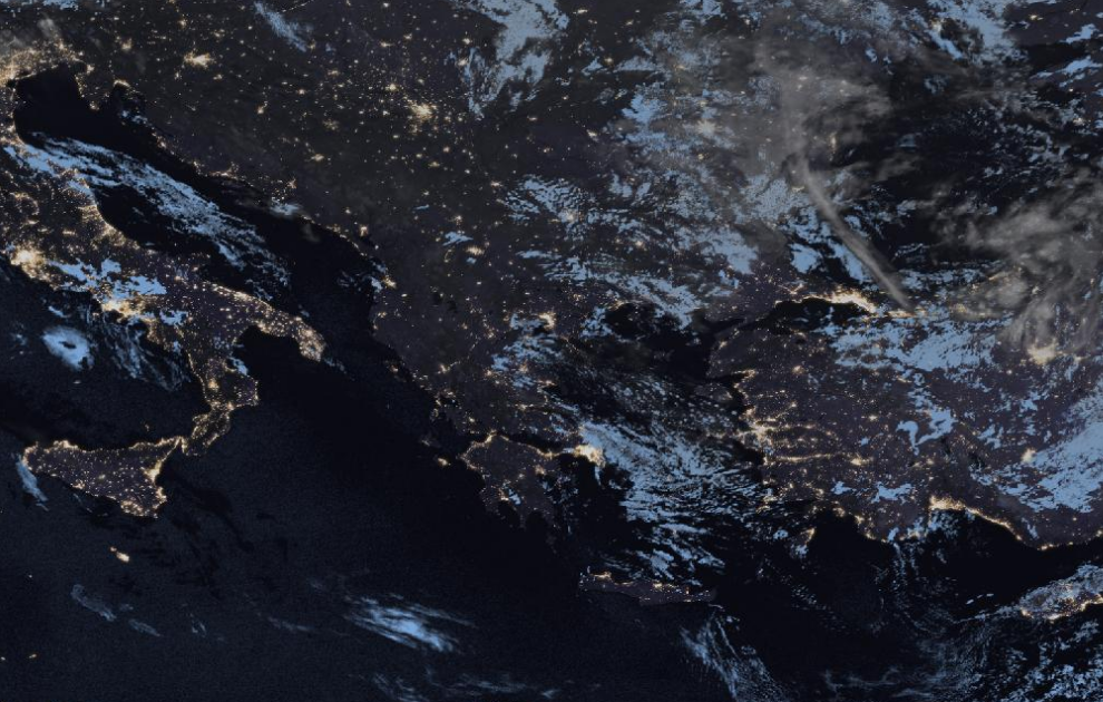 Τελευταία δορυφορική εικόνα νεφοκάλυψης