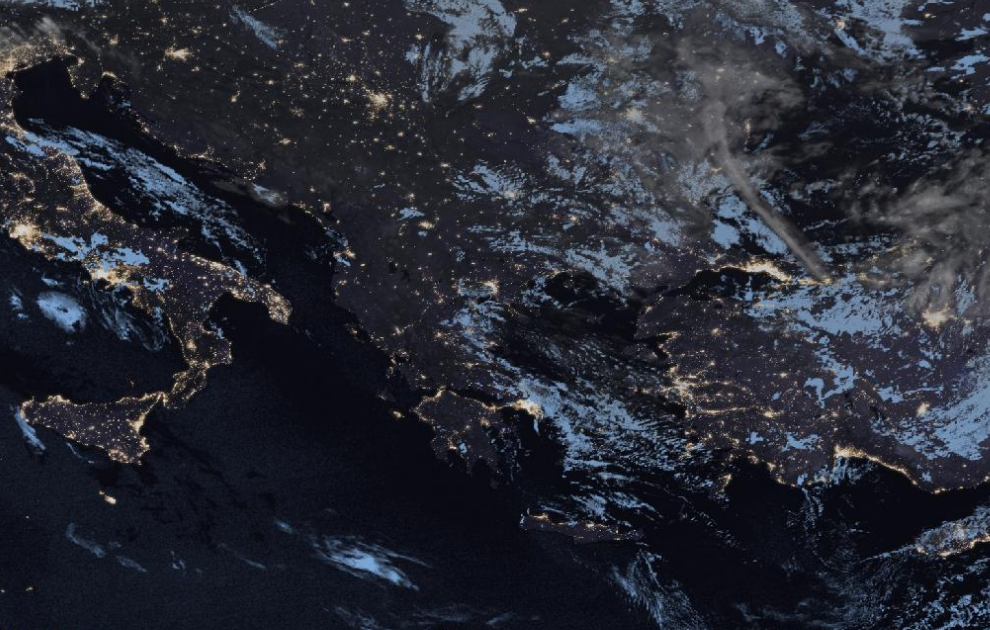 Τελευταία δορυφορική εικόνα νεφοκάλυψης