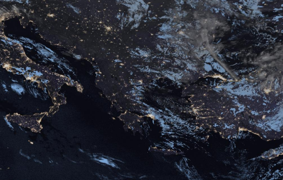 Τελευταία δορυφορική εικόνα νεφοκάλυψης