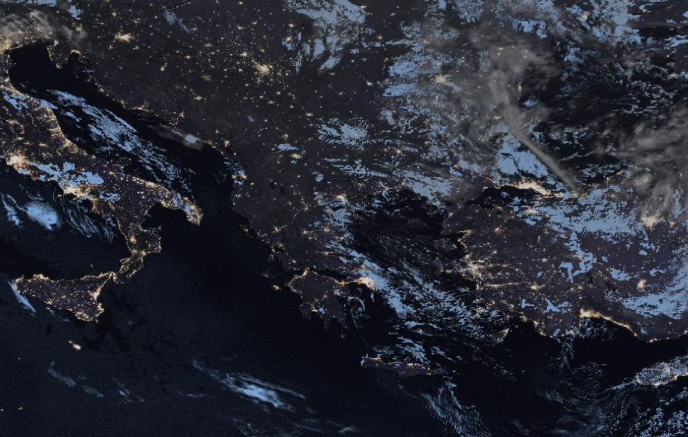 Τελευταία δορυφορική εικόνα νεφοκάλυψης