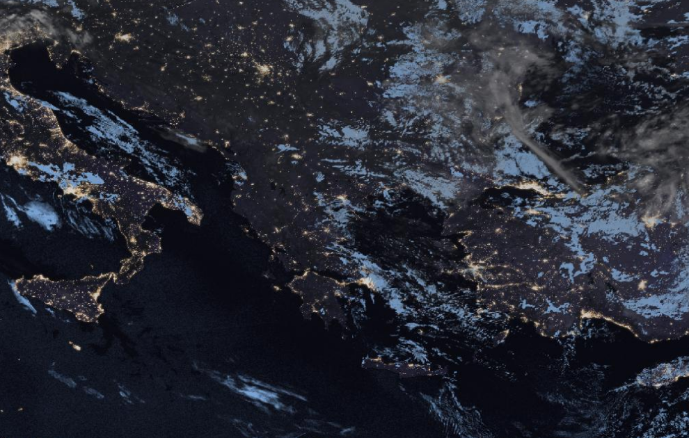 Τελευταία δορυφορική εικόνα νεφοκάλυψης