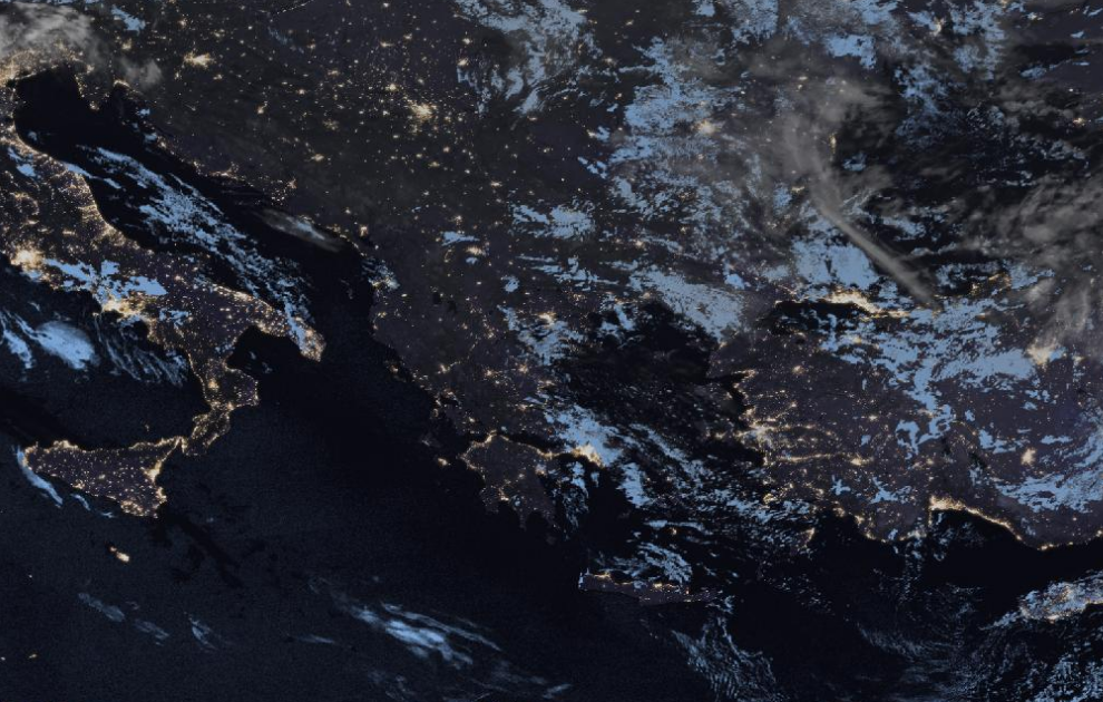 Τελευταία δορυφορική εικόνα νεφοκάλυψης