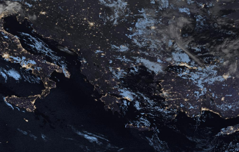 Τελευταία δορυφορική εικόνα νεφοκάλυψης