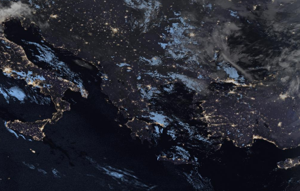 Τελευταία δορυφορική εικόνα νεφοκάλυψης