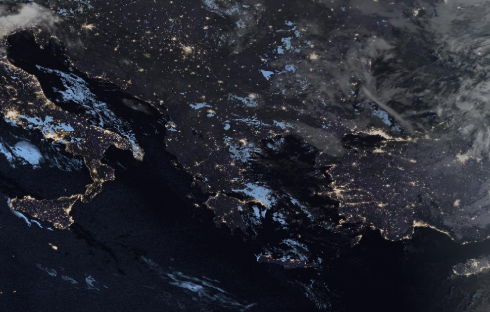 Τελευταία δορυφορική εικόνα νεφοκάλυψης