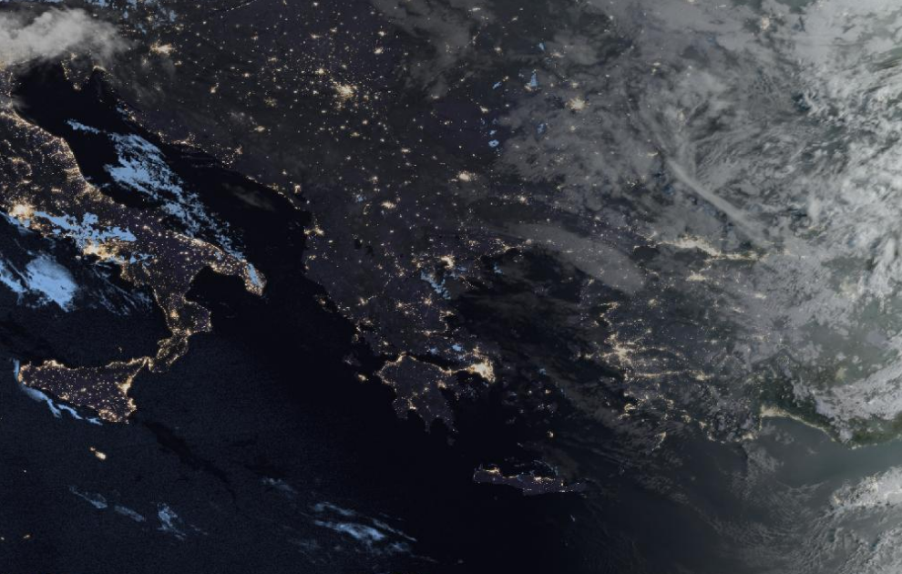 Τελευταία δορυφορική εικόνα νεφοκάλυψης