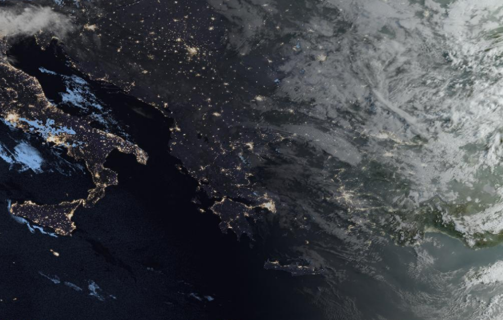 Τελευταία δορυφορική εικόνα νεφοκάλυψης