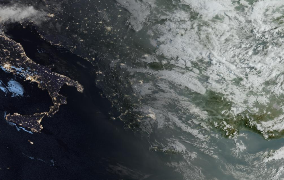 Τελευταία δορυφορική εικόνα νεφοκάλυψης