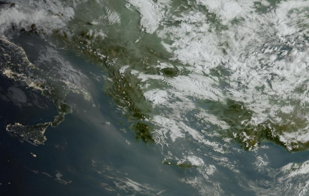 Τελευταία δορυφορική εικόνα νεφοκάλυψης