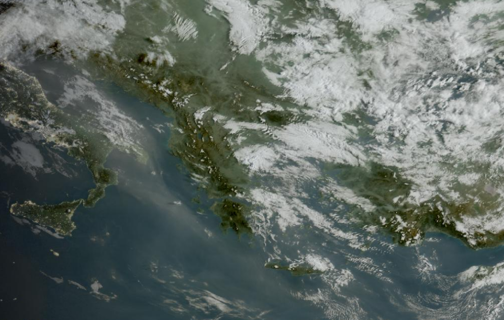 Τελευταία δορυφορική εικόνα νεφοκάλυψης