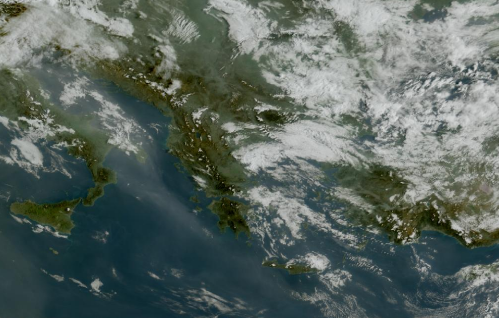 Τελευταία δορυφορική εικόνα νεφοκάλυψης