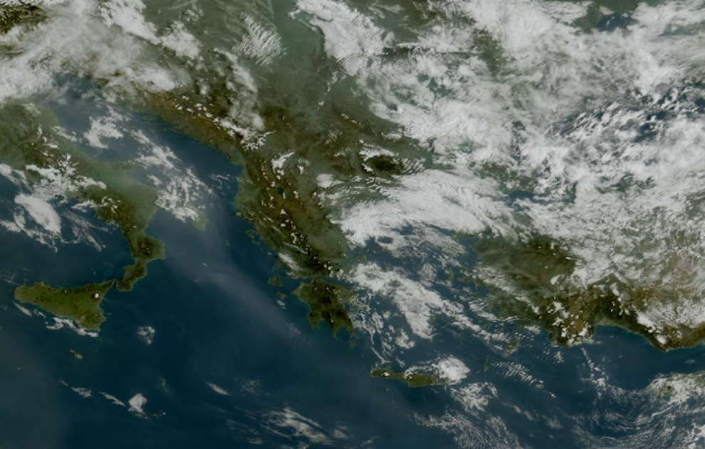 Τελευταία δορυφορική εικόνα νεφοκάλυψης