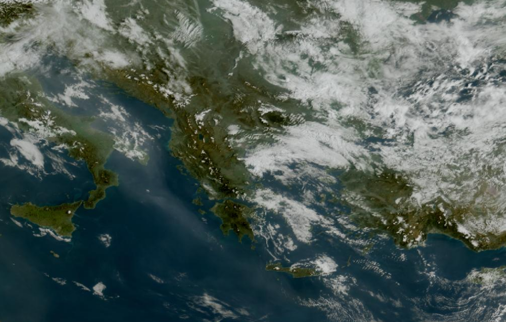 Τελευταία δορυφορική εικόνα νεφοκάλυψης