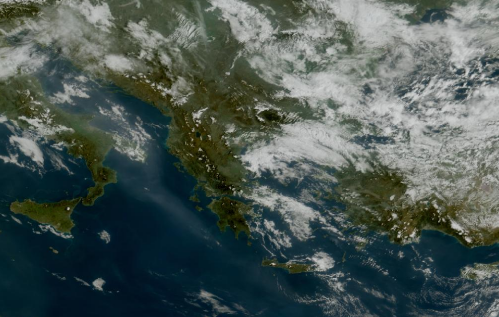 Τελευταία δορυφορική εικόνα νεφοκάλυψης