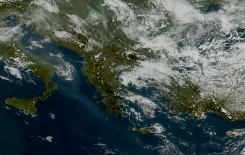 Τελευταία δορυφορική εικόνα νεφοκάλυψης