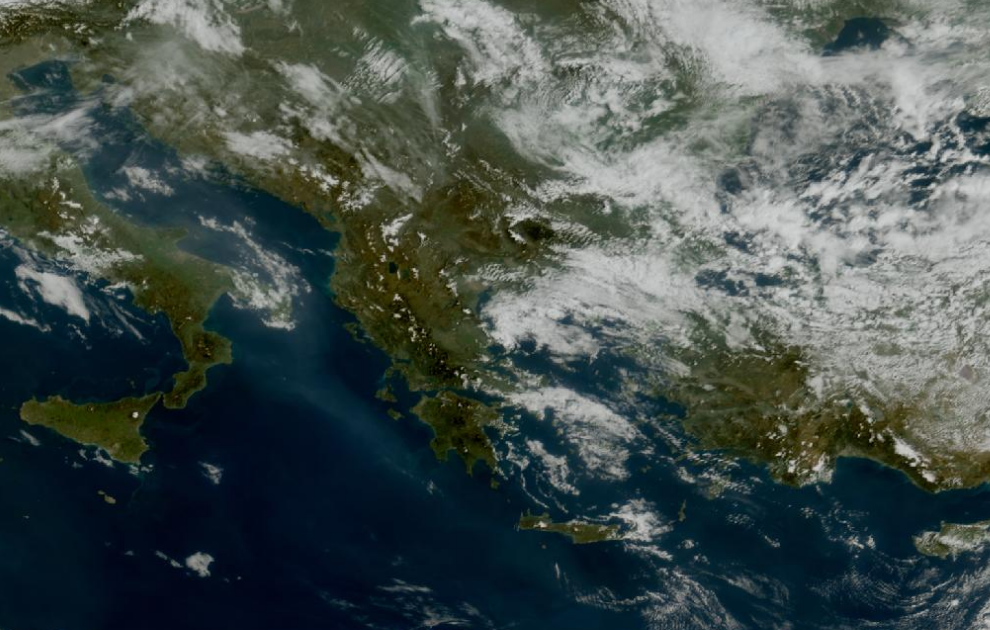 Τελευταία δορυφορική εικόνα νεφοκάλυψης