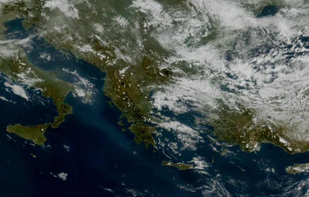 Τελευταία δορυφορική εικόνα νεφοκάλυψης