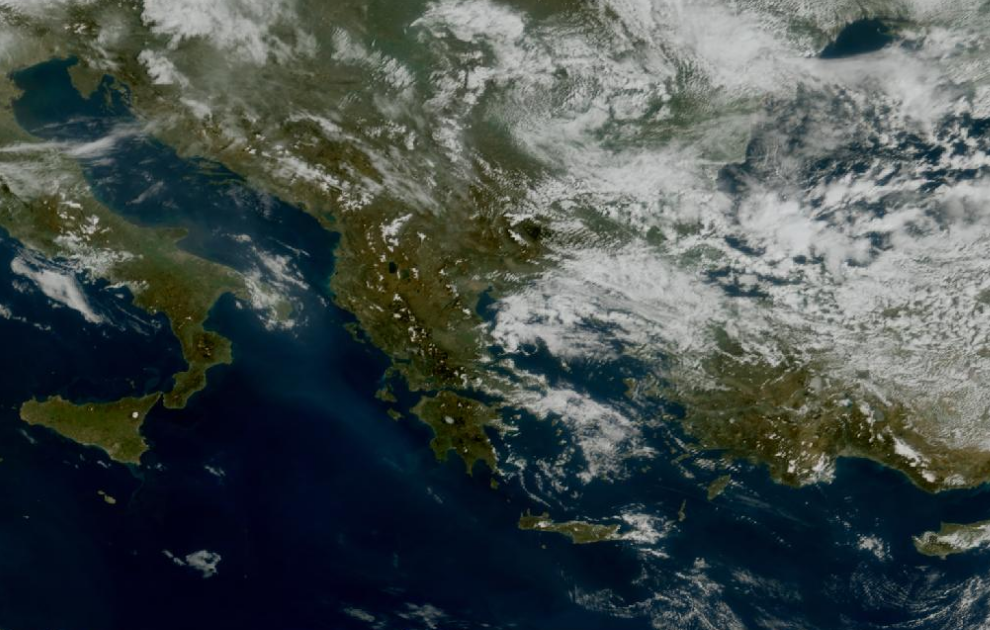 Τελευταία δορυφορική εικόνα νεφοκάλυψης