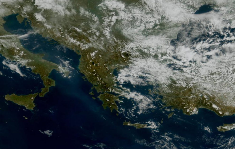 Τελευταία δορυφορική εικόνα νεφοκάλυψης