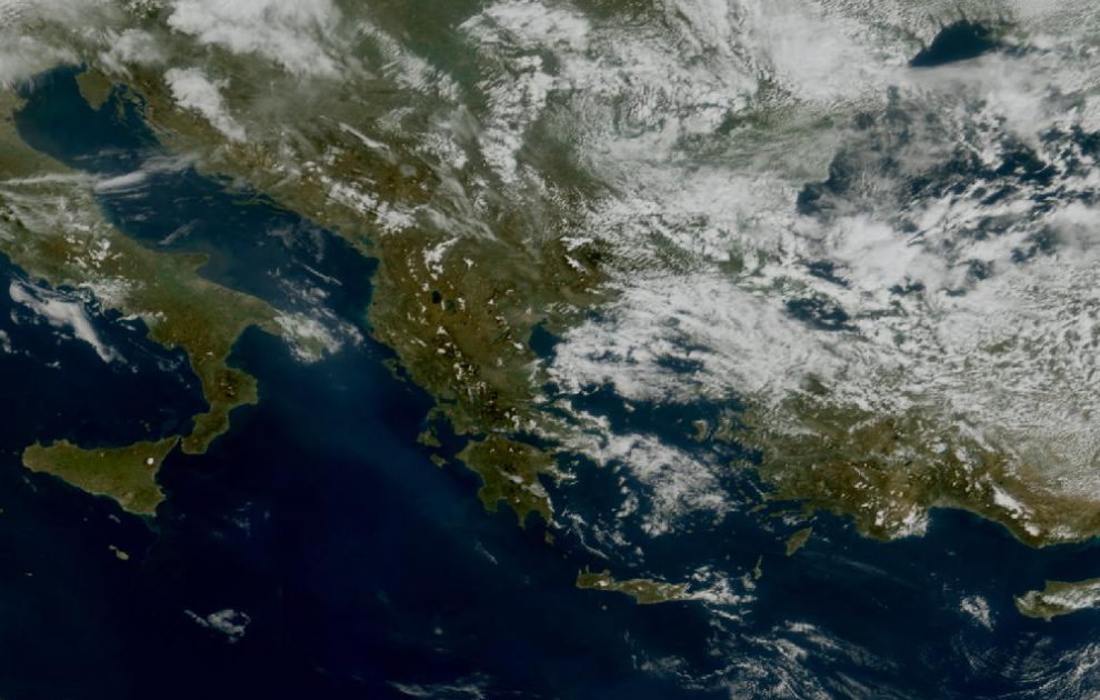 Τελευταία δορυφορική εικόνα νεφοκάλυψης