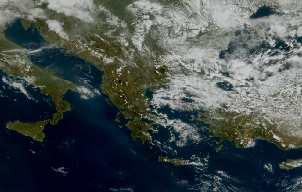 Τελευταία δορυφορική εικόνα νεφοκάλυψης