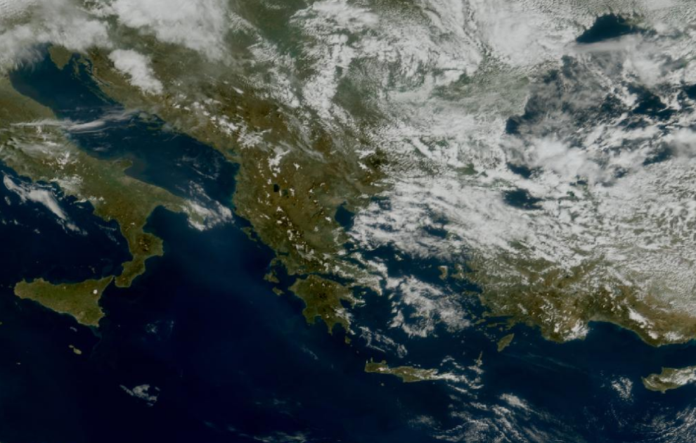 Τελευταία δορυφορική εικόνα νεφοκάλυψης