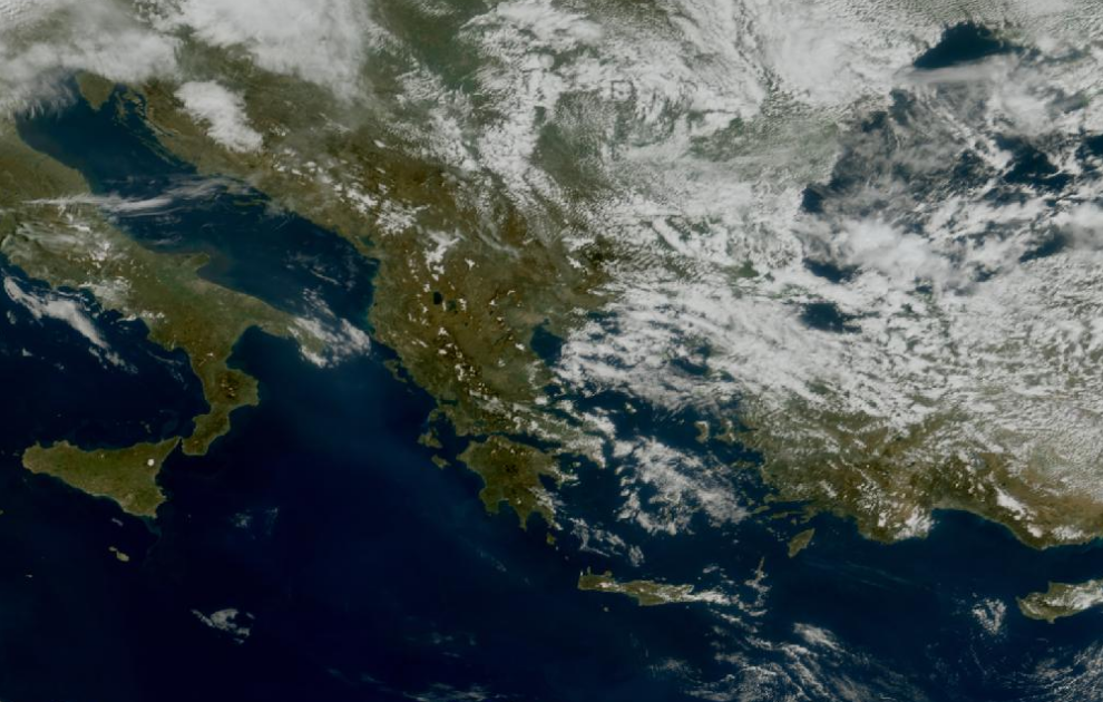 Τελευταία δορυφορική εικόνα νεφοκάλυψης