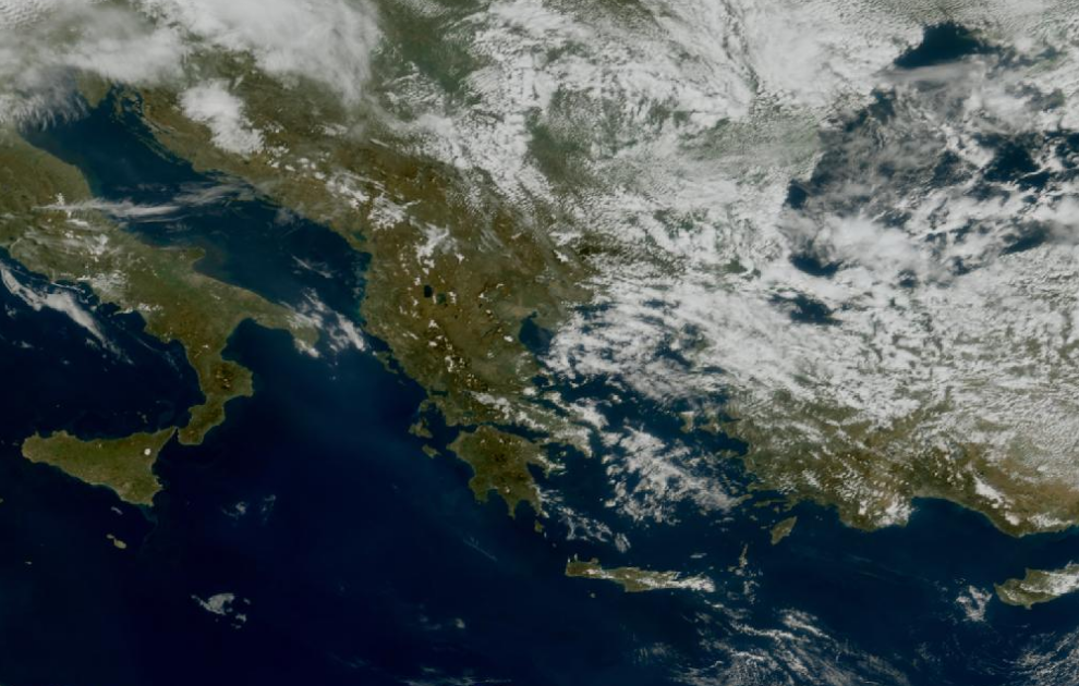 Τελευταία δορυφορική εικόνα νεφοκάλυψης