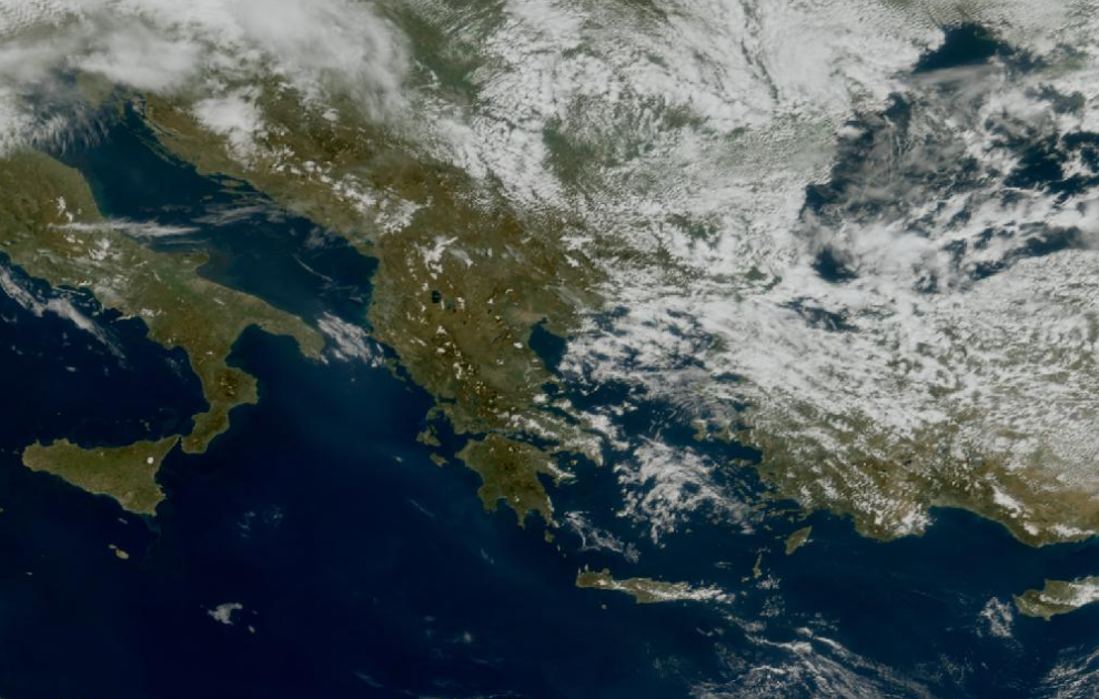 Τελευταία δορυφορική εικόνα νεφοκάλυψης