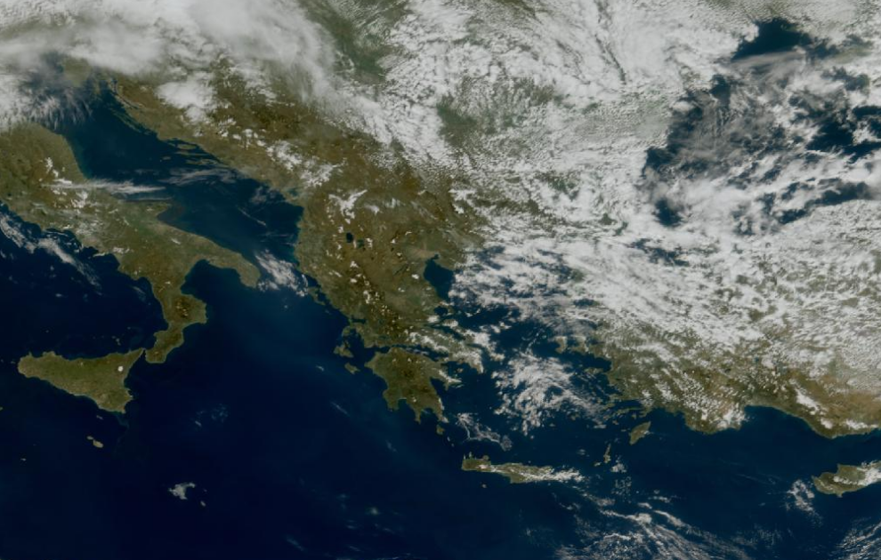 Τελευταία δορυφορική εικόνα νεφοκάλυψης