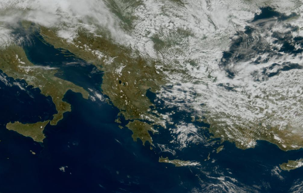 Τελευταία δορυφορική εικόνα νεφοκάλυψης